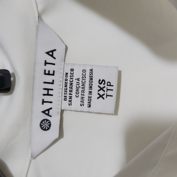 ATHLETA OVERSIZED WHITE POPLIN TOP BUTTON DOWN SHIRT NEW WITH TAGS XXS - Picture 10 of 13